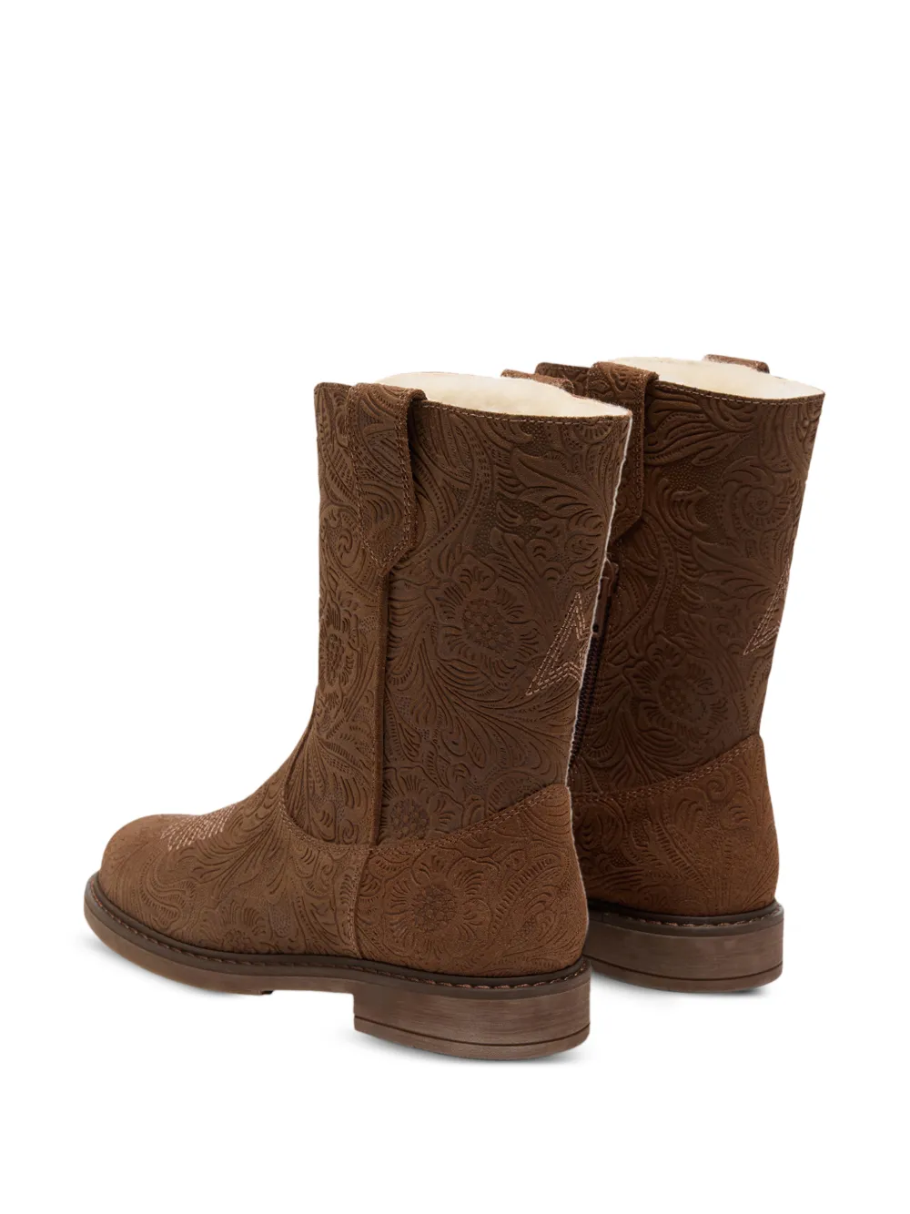 Golden Goose Kids Wish Star flowers boots Bruin