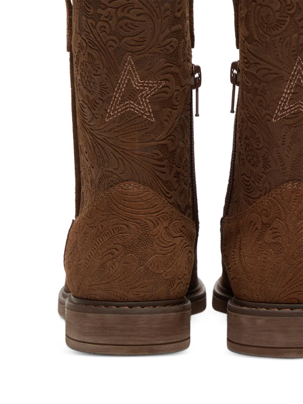 Golden Goose Kids Wish Star flowers boots Bruin