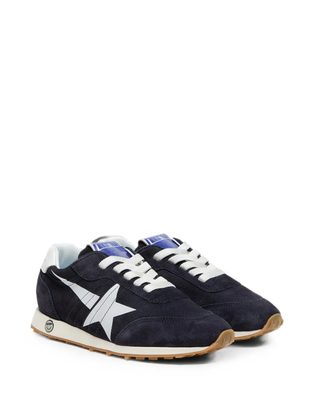Golden Goose Kids Marathon white star sneakers Blauw