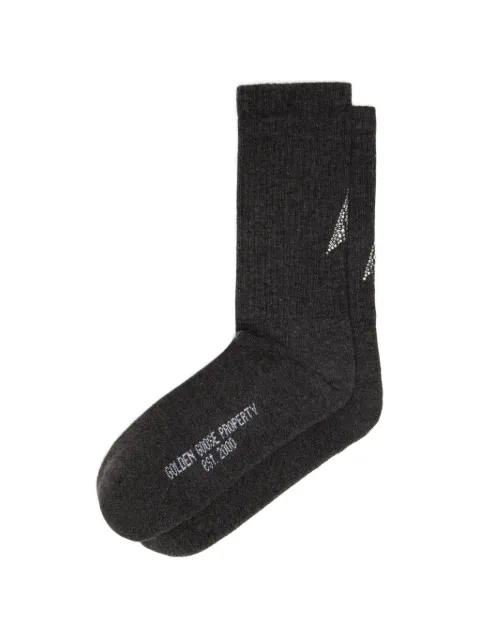 Golden Goose socks low rib/back crystal star