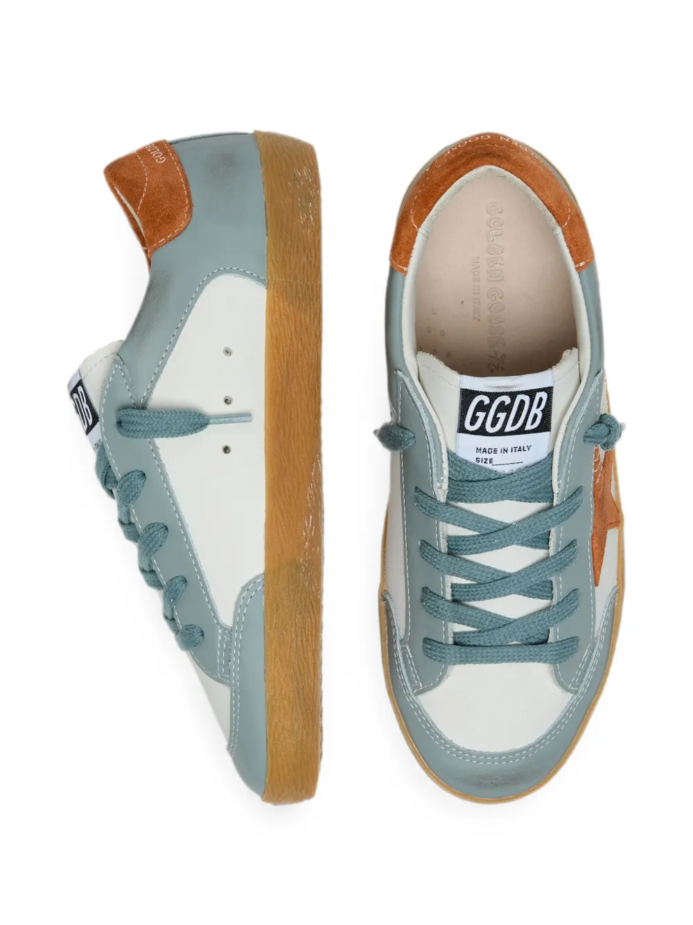 Golden Goose Kids Super Star leather upper suede star and heel Wit
