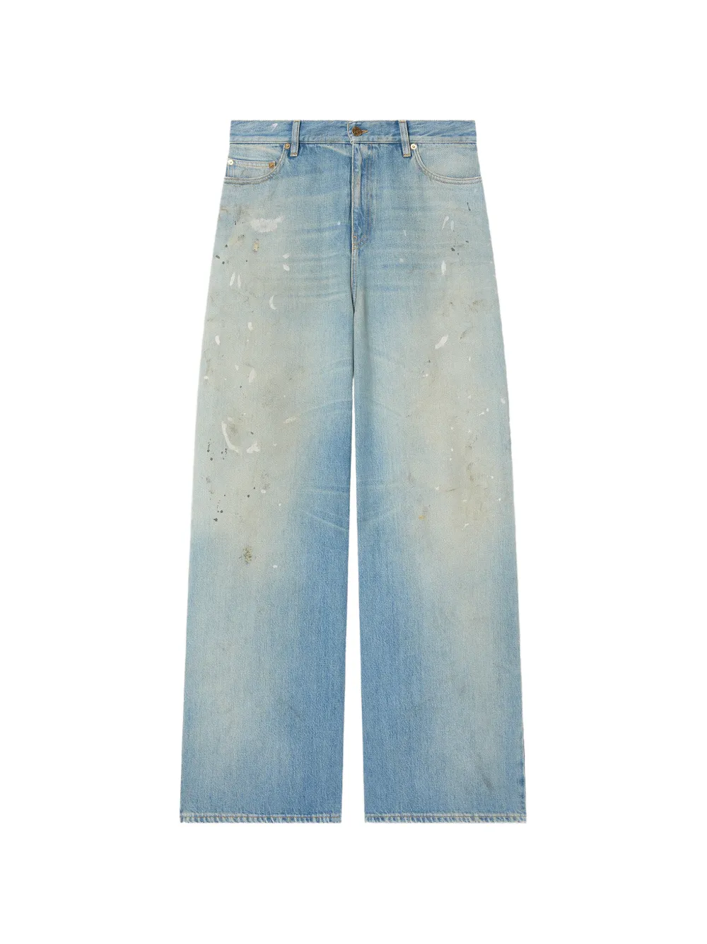 Golden Goose jeans in light blue denim with Golden embroidered logo - Blau