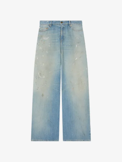 Golden Goose jeans en mezclilla azul claro con logo bordado Golden