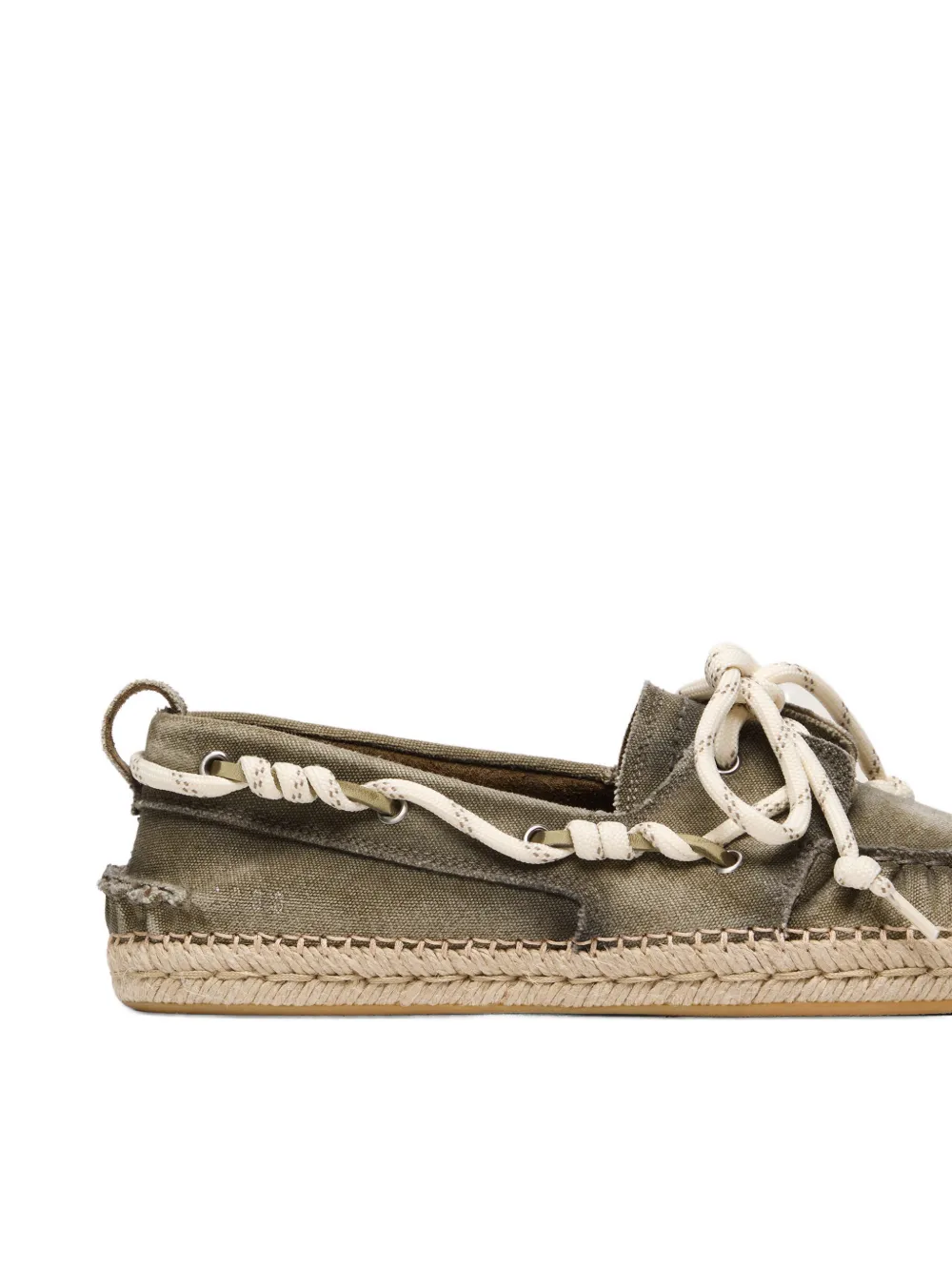 Golden Goose Cruise canvas mocassins met juta-effect Groen
