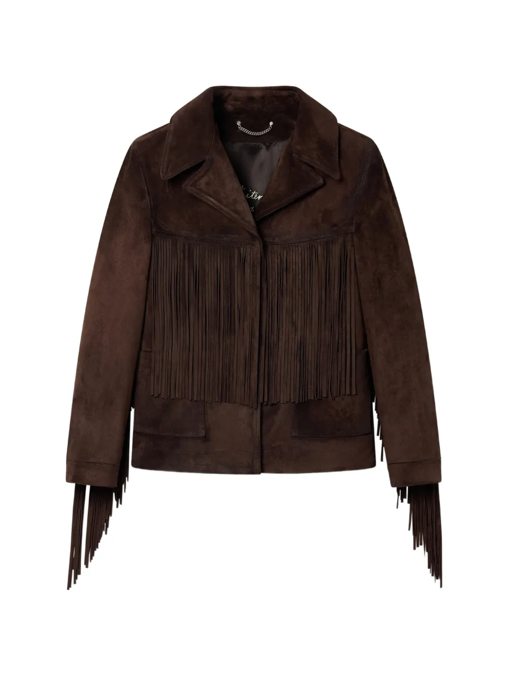 Golden Goose Journey jacket with fringes in waxed calf leather - Braun