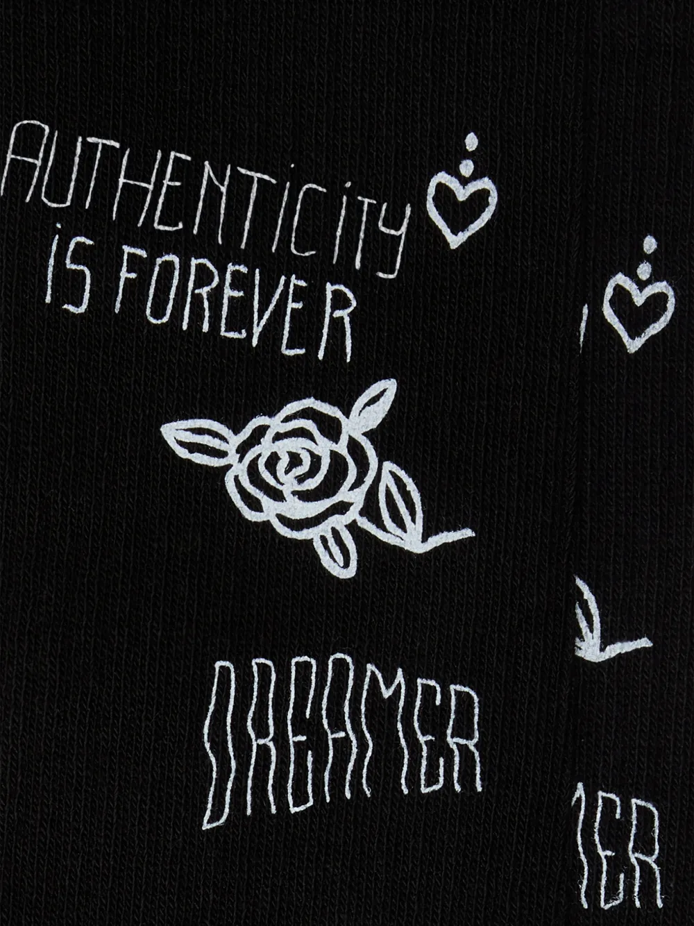 Golden Goose Sokken met hoge rib- en doodle-print Zwart