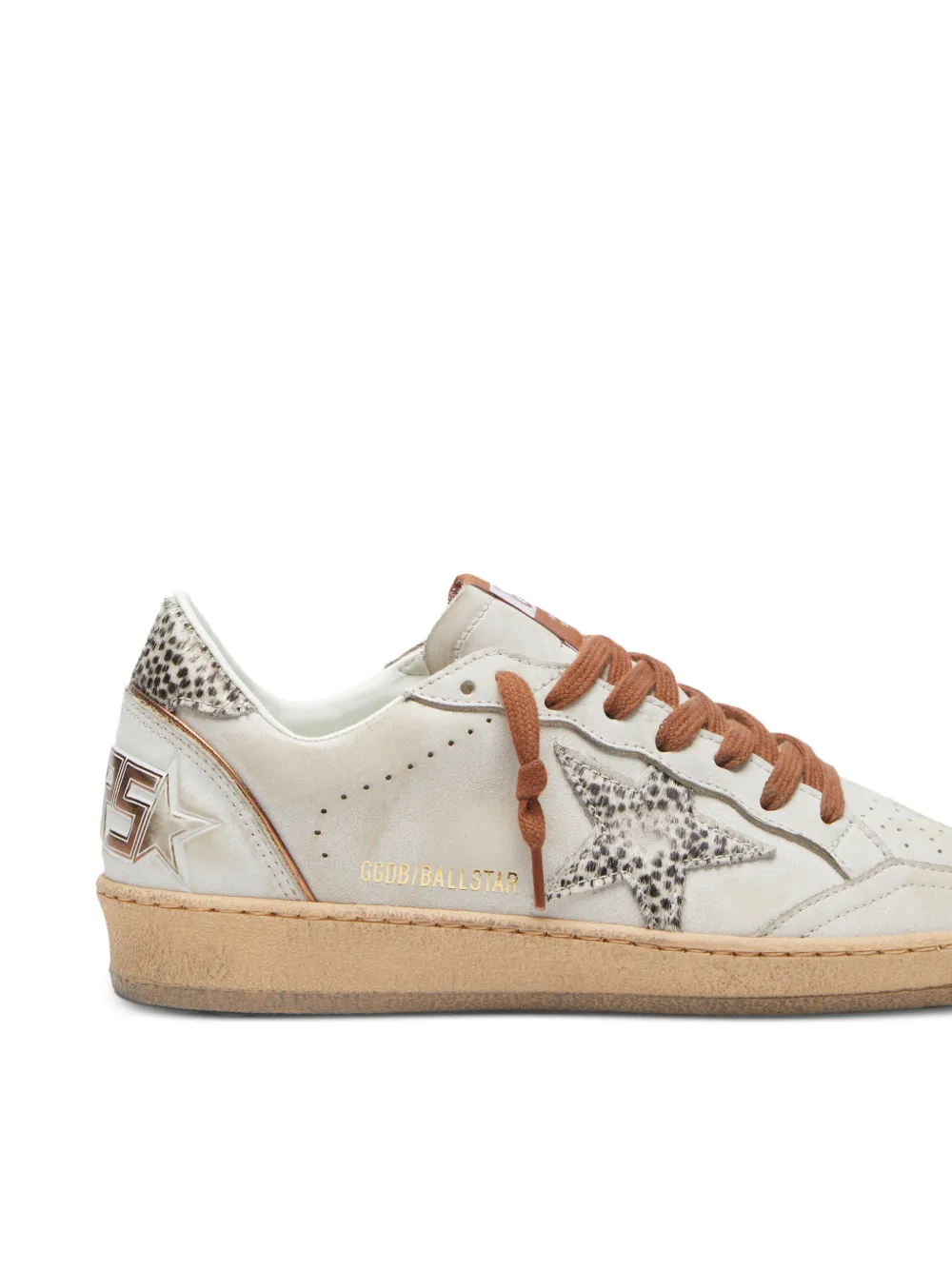 Golden Goose Ball Star leren sneakers met afwerking Beige