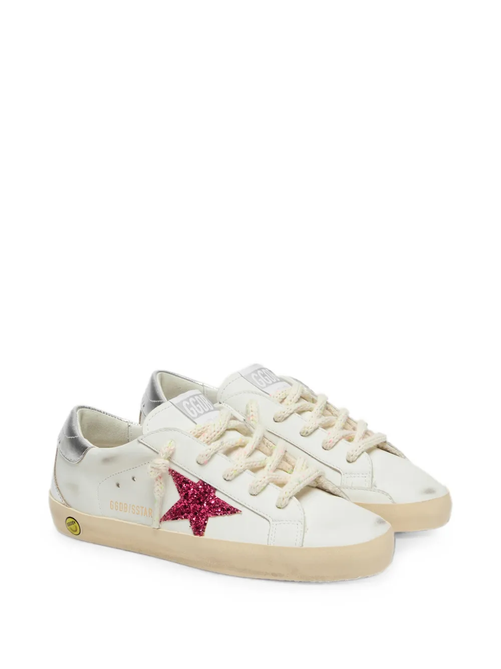 Golden Goose Kids Super Star leather sneakers Wit