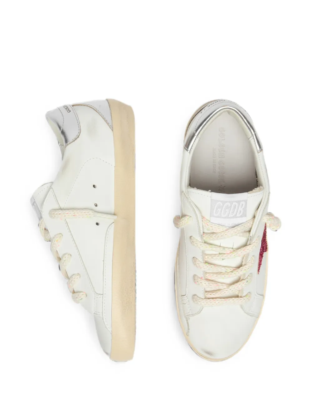 Golden Goose Kids Super Star leather sneakers Wit