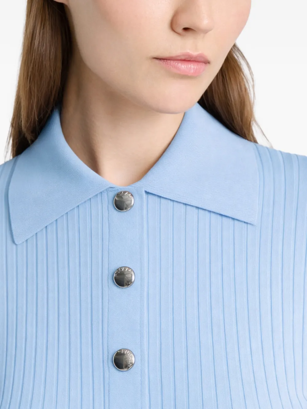 Fusalp Geribbeld poloshirt met knopen Blauw