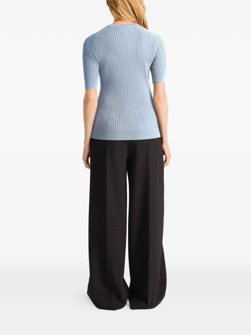 Fusalp Jadou geribbeld T-shirt met korte mouwen Blauw