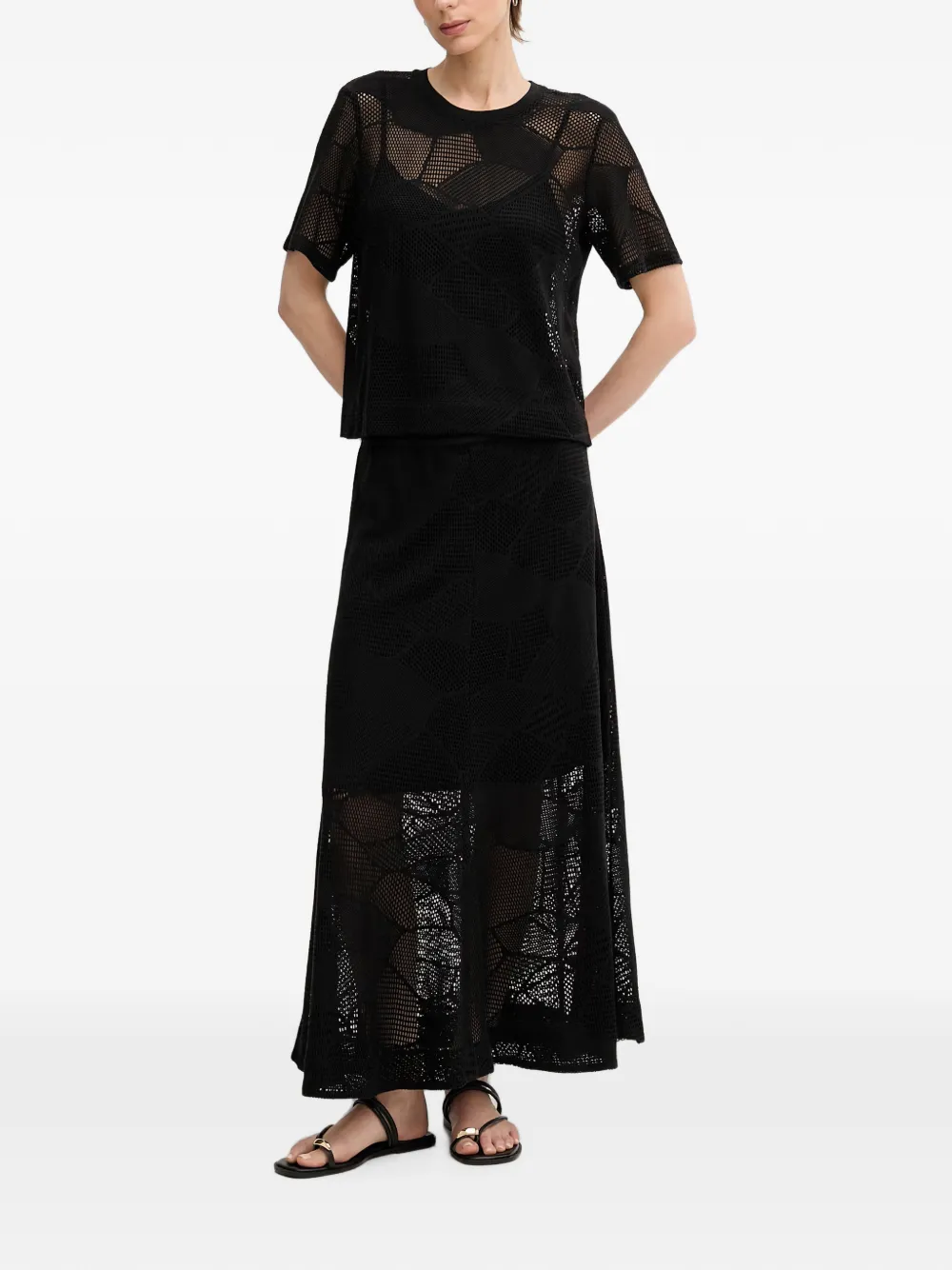 DKNY Blouse met korte mouwen Zwart