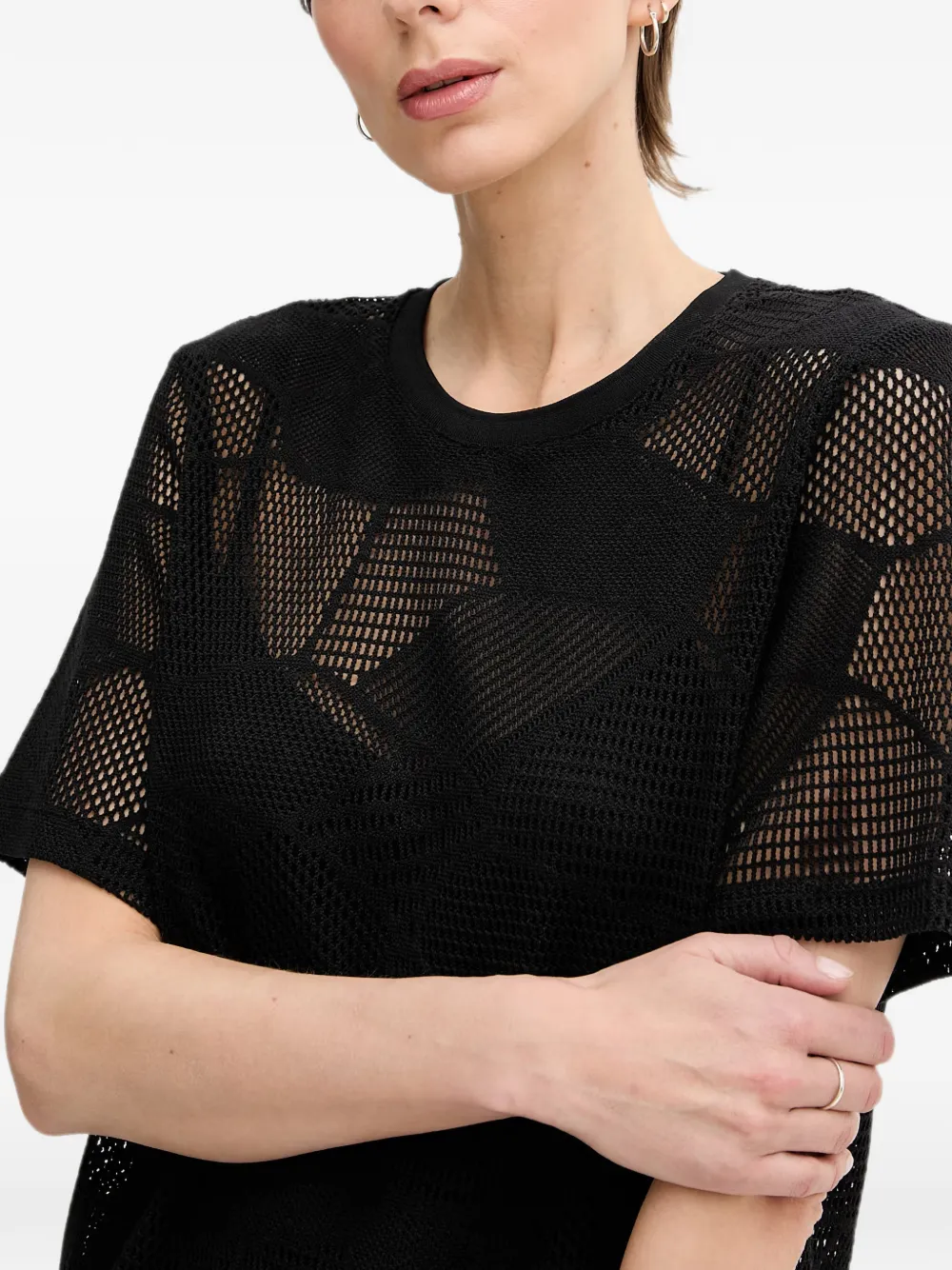DKNY Blouse met korte mouwen Zwart