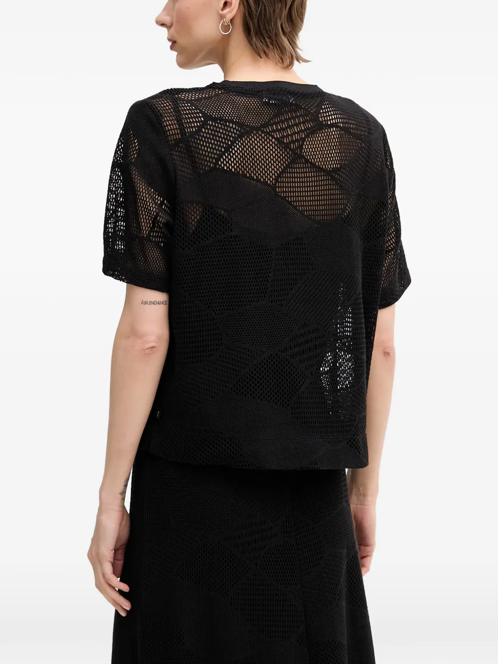DKNY Blouse met korte mouwen Zwart