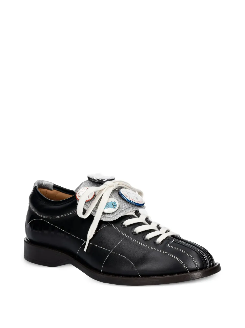 Kenzo Striker embellished leather Derby shoes Zwart