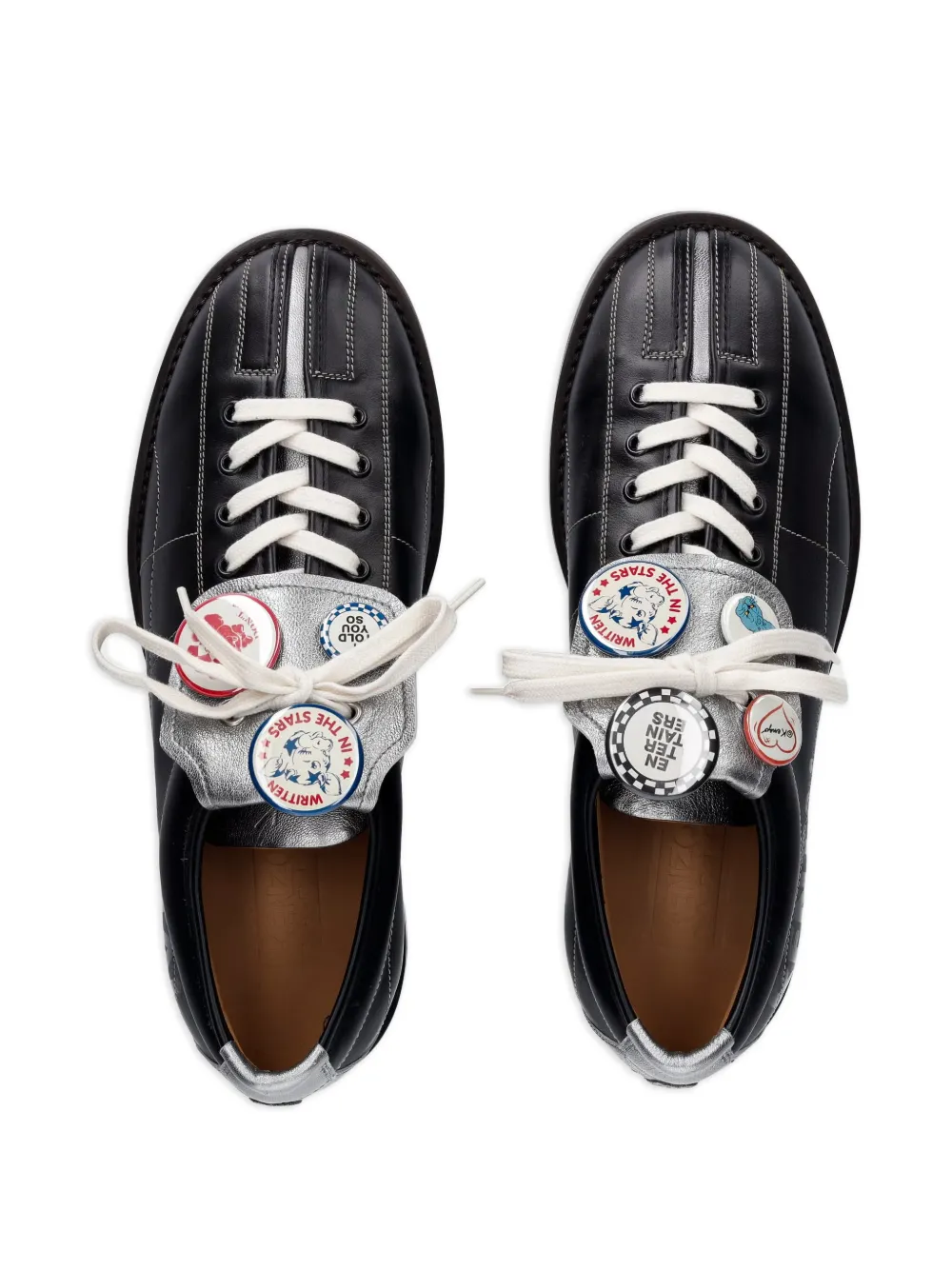 Kenzo Striker embellished leather Derby shoes Zwart