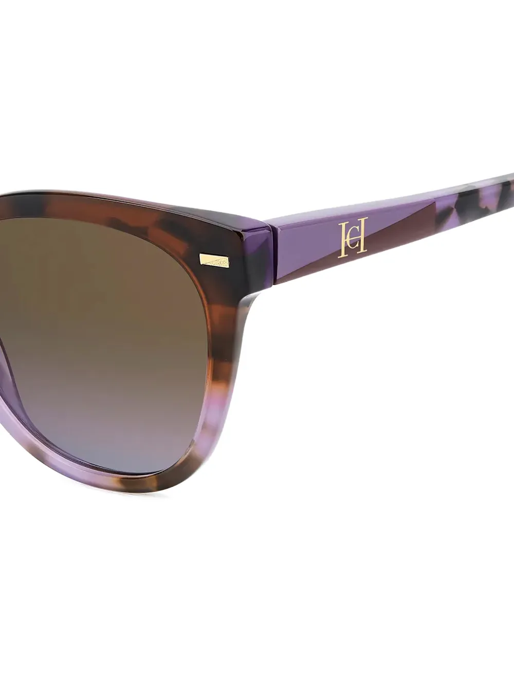 Carolina Herrera Zonnebril met schildpadschild-design Bruin