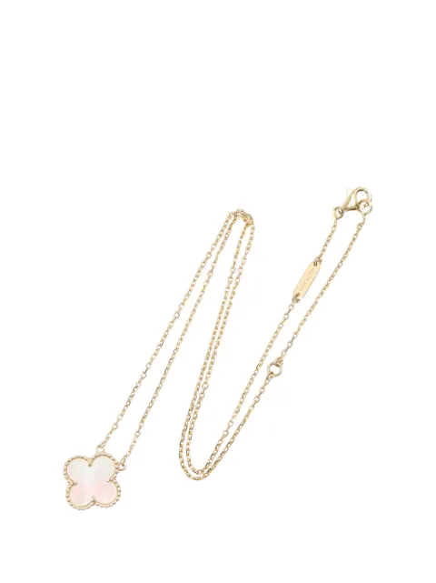 Van Cleef & Arpels Pre-Owned 2010-2026 18K Yellow Gold and Carnelian Sweet Alhambra Pendant necklace