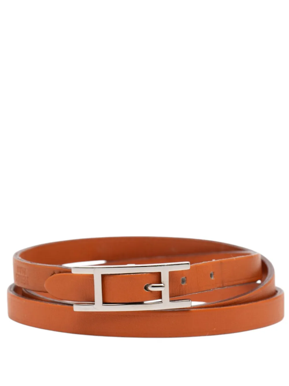 Hermès Pre-Owned 2006 Leather Hapi 3 Bracelet M costume bracelet - Arancione