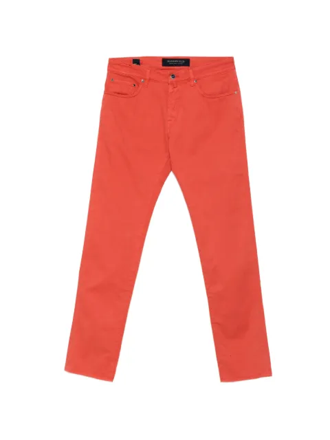Hand Picked Ravello logo-patch jeans