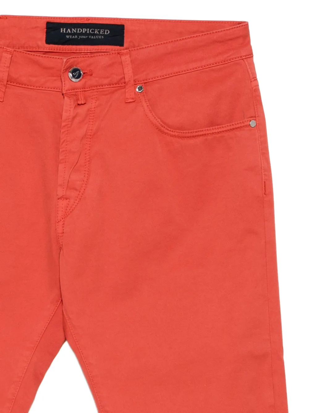  Hand Picked Vaqueros Ravello Con Parche Del Logo - Naranja 
