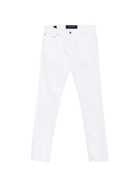 Hand Picked Ravello logo-patch jeans