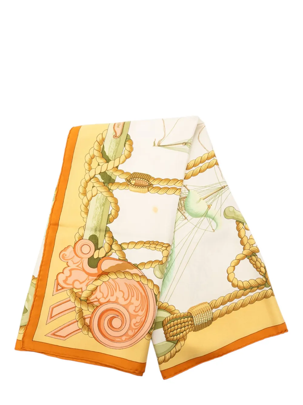 Hermès Pre-Owned 20th Century Tribord Silk Scarf 90 scarves - Bianco