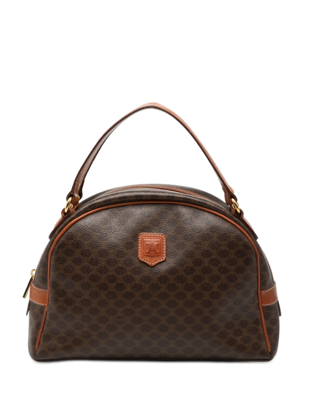 Celine Pre-Owned 1995 Macadam Coated Canvas Dome handbag - Marrone