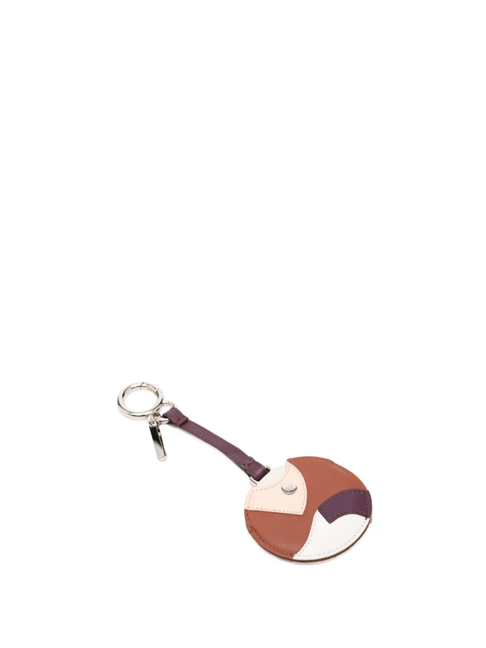  Fendi Pre-owned Llavero Compact Mirror Bag Charm Bañado En Plata Y Piel De Becerro 2014-2017 - Plateado 