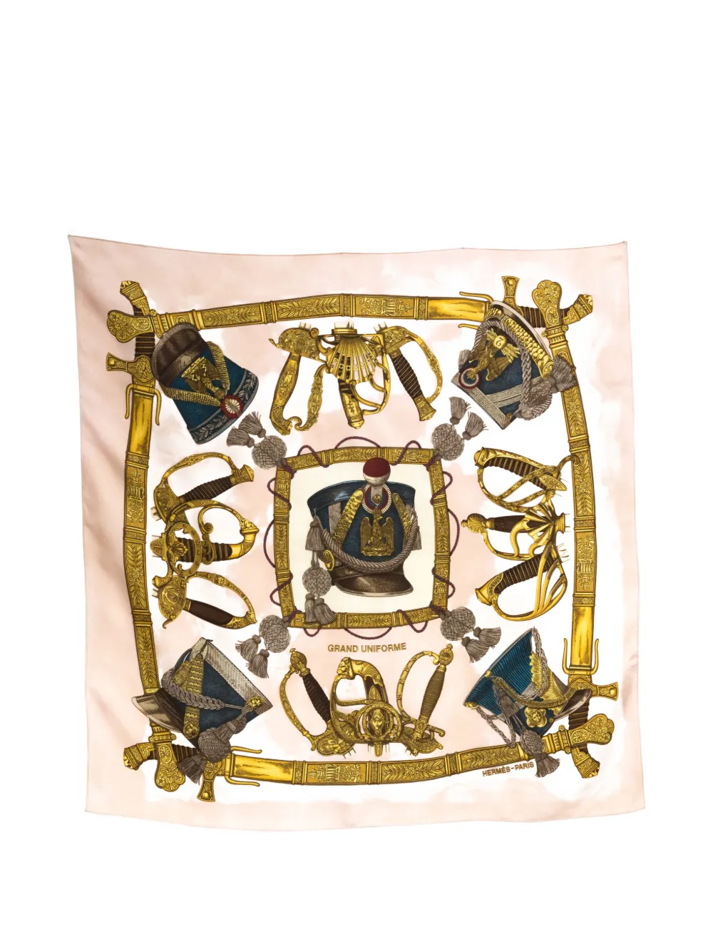 Hermès Pre-Owned 1985 Grand Uniforme silk scarf - Rosa