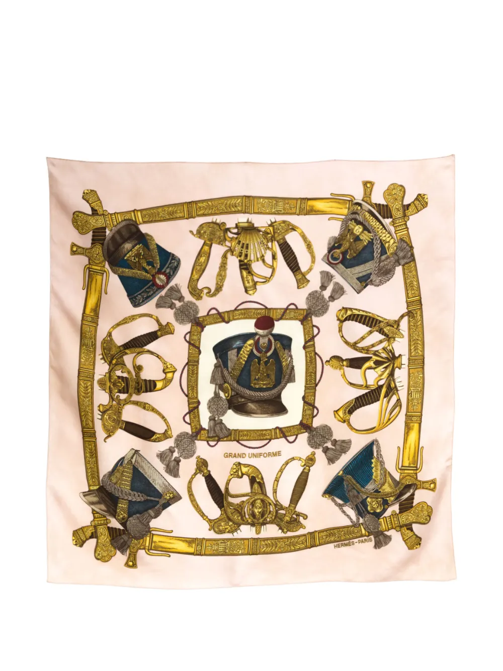 Hermès Pre-Owned 1985 Grand Uniforme silk scarf - Rosa