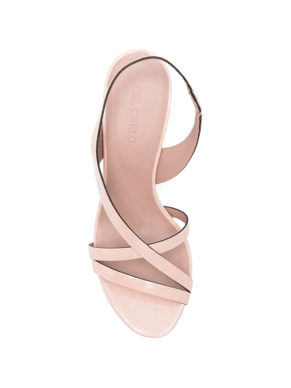 Del Carlo Cannes crossover-strap slingback sandals Roze