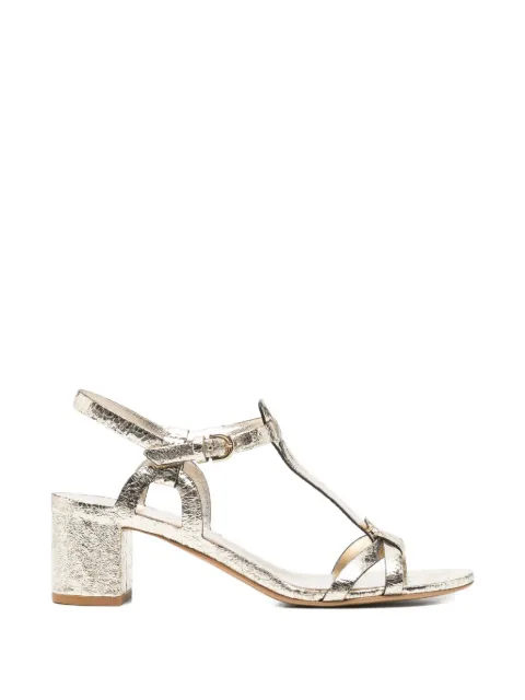 Del Carlo Betty cracked-effect T-bar sandals