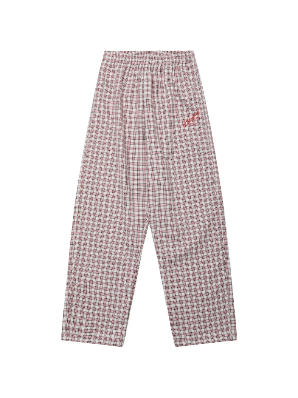 Willy Chavarria Ruff Rider checked trousers - Bianco