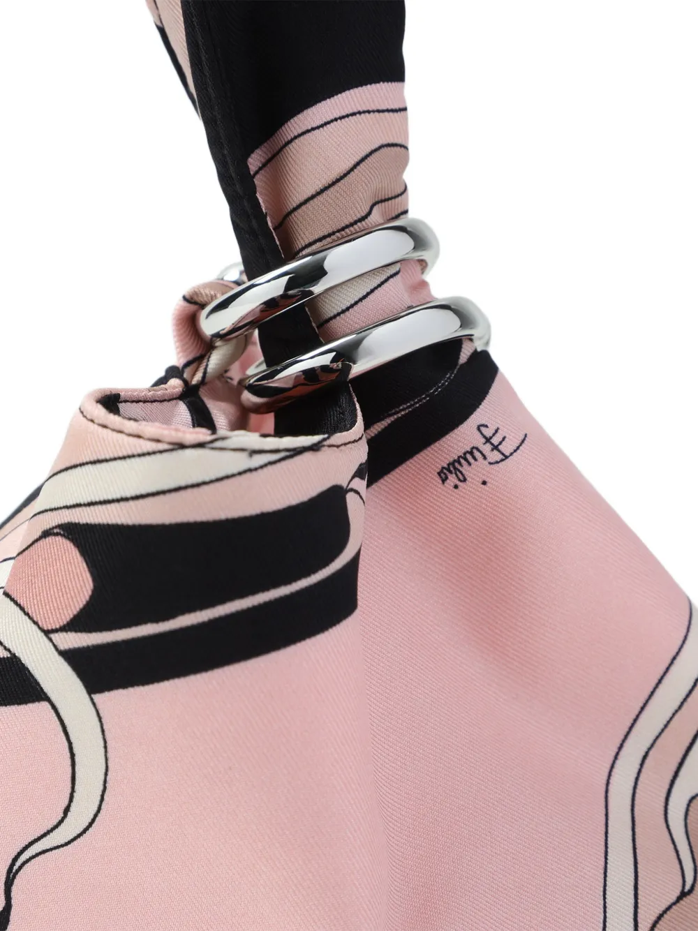 Emilio Pucci ブラックレザー クラッチバッグ PUCCI Emilio Orchidee クラッチバッグ | ピンク | FARFETCH JP