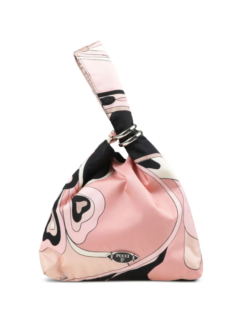 PUCCI print ring clutch bag - Rosa