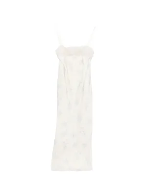 strapless open back dress 1970s Carven Haute Couture Chevron Print Chiffon Maxi Dress