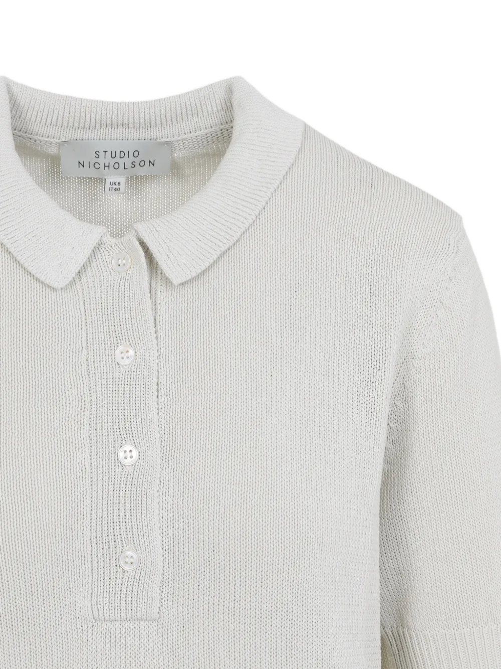  Studio Nicholson Polo De Canalé - Gris 