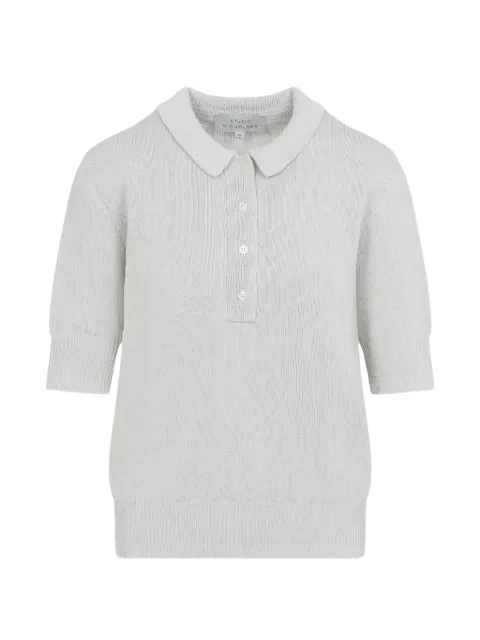 Studio Nicholson ribbed-knit polo shirt