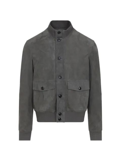 Zegna buttoned leather jacket