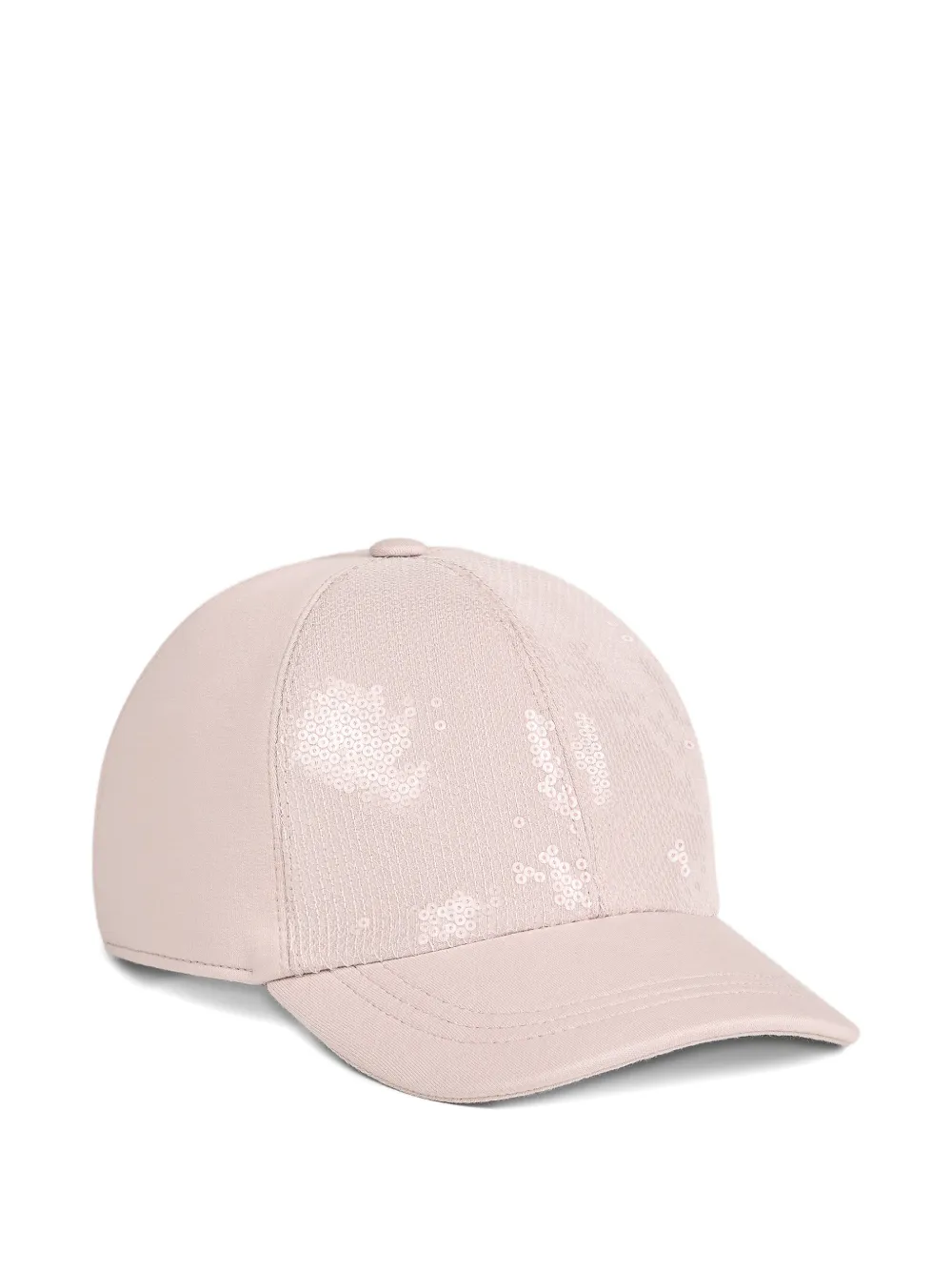 Brunello Cucinelli Kids Dazzling baseball cap in cotton French-terry - Rosa