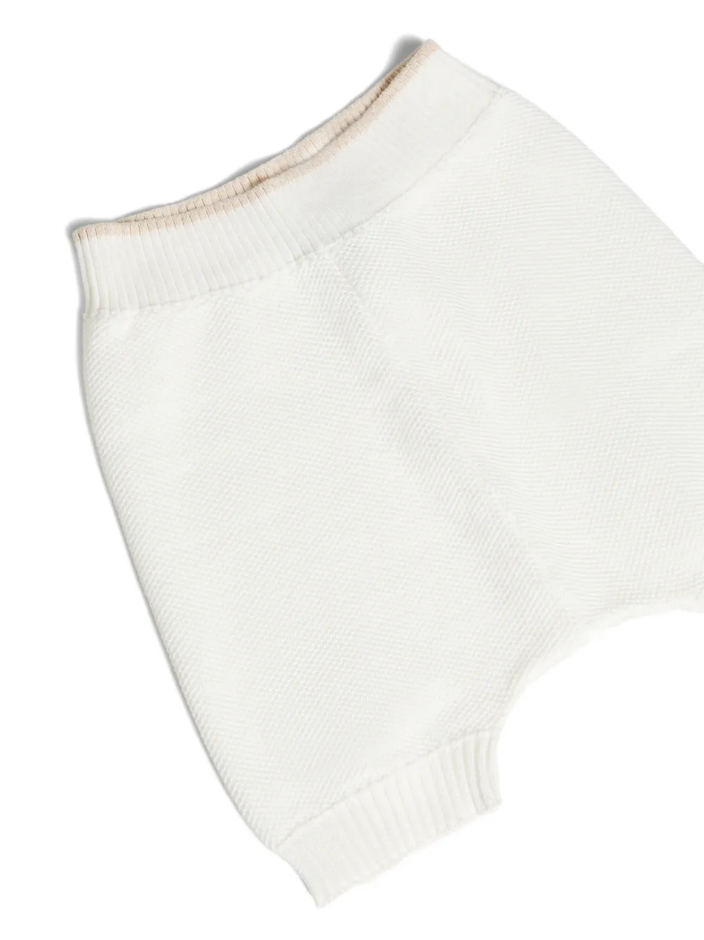 Brunello Cucinelli Kids Baby Bernie bermuda shorts met honingraatstiksel Beige