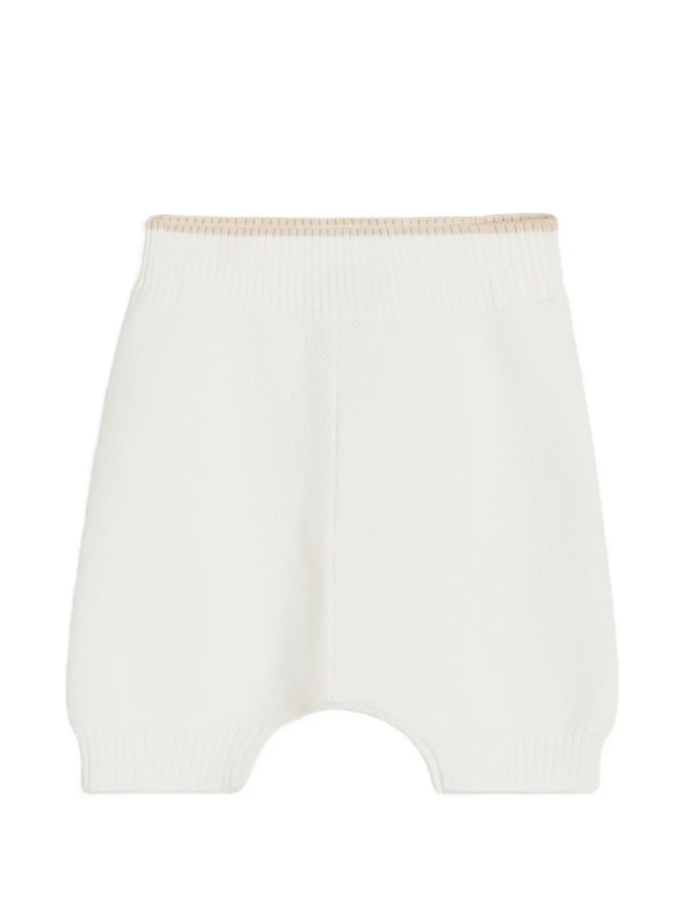 Brunello Cucinelli Kids Baby Bernie bermuda shorts met honingraatstiksel Beige