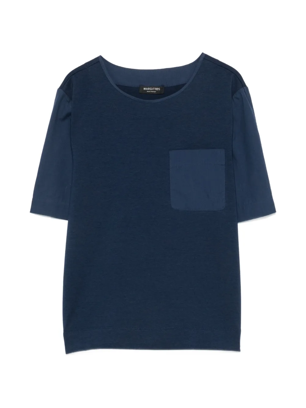 Margittes patch-pocket short-sleeve T-shirt - Blu