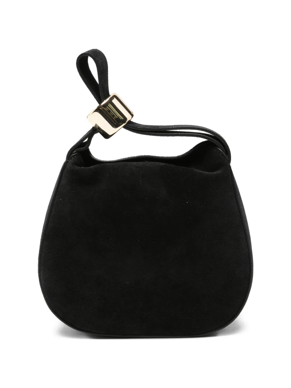 Semicouture mini Baily suede tote bag - Nero