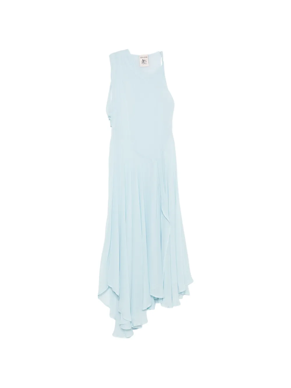 Semicouture asymmetric pleated dress - Blu