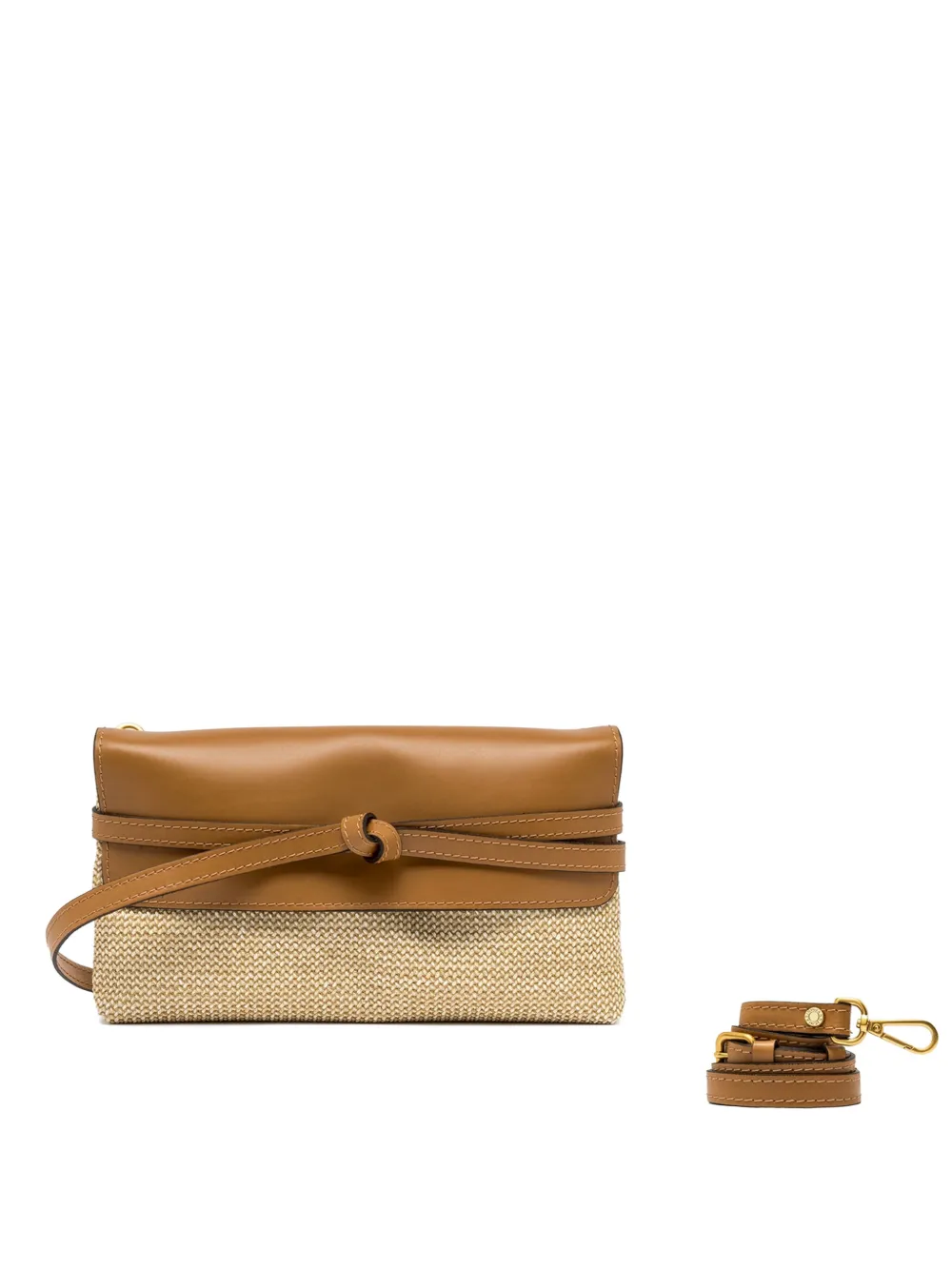 GIANNI CHIARINI Belty knotted shoulder bag - Toni neutri