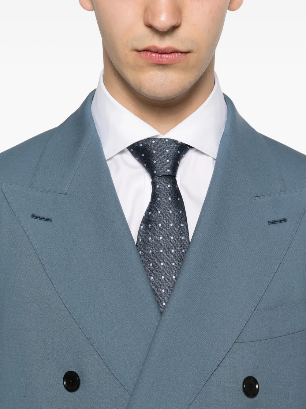 Caruso Pak met dubbele rij knopen Blauw