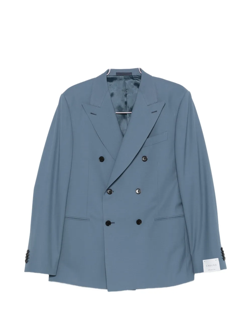 Caruso double-breasted tailored suit - Blu