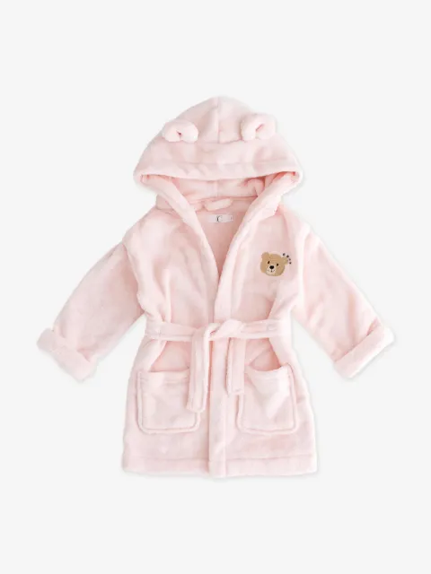Cozy Crew Club bear-patch hooded dressing gown